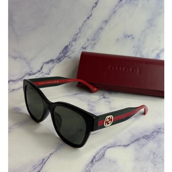 NEW Gucci GG1866SK Black Striped Arm Oversized Sunglasses main image 2